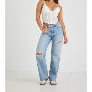 Garage Wide Leg Jeans - Maddie Blue